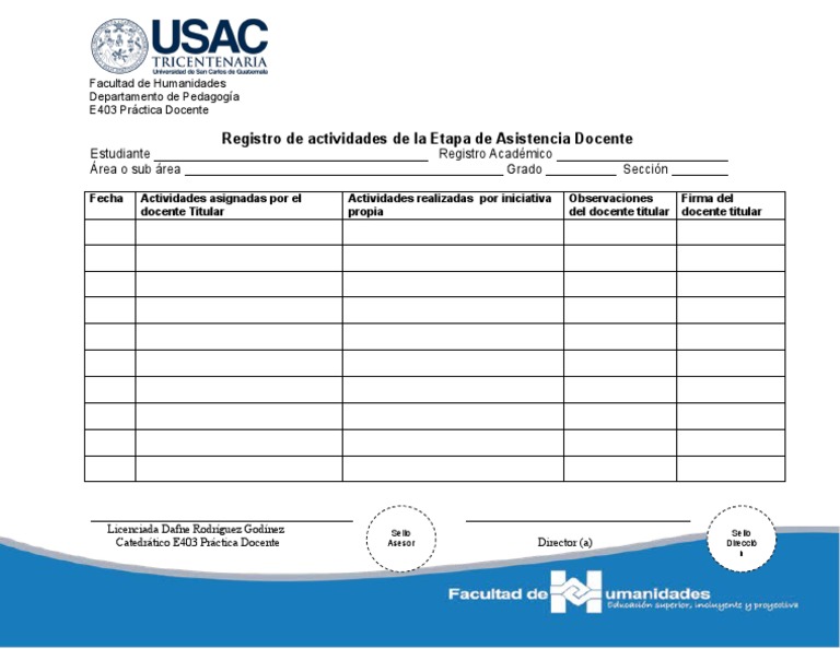 Cuadro de Control de Asistencia Docente | PDF