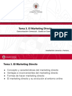 Tema 3. El Marketing Directo: Comunicación Comercial - Grado en Comercio