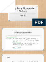 2021 Álgebra y Geometría Teórico Clase 5