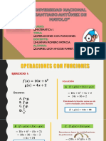 Matematica I. Operaciones Con Funciones. Huaman Romero Patricia. Gabriel Leon Anggie Mariet