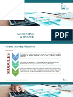 Accounting & Finance Course Modules Objectives