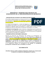 Aprobación de Proyecto y Presentación de Informes Parciales