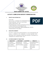 Completion Report Form