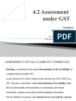 4.2 Aseessment Under GST