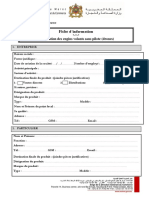 Fiche Dinformation Pour Demande de Licence Dimportation Des Engins Volants Sans Pilote (Drones)