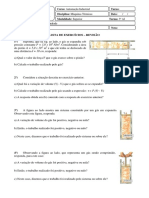 Exercícios Termodinâmica