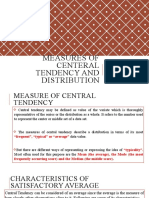 Measures of Central Tendency and Dispersion (Week-07)