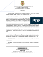 Portaria: Secretaria de Estado Da Segurança Pública 2.º Distrito Policial Da Capital