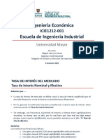 Ingeniería Económica Escuela de Ingeniería Industrial: ICIE1212-001