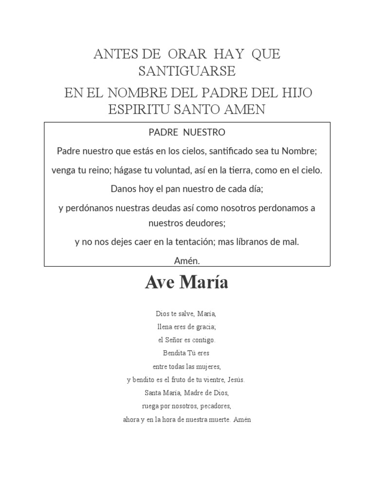 Padre Nuestro Pdf