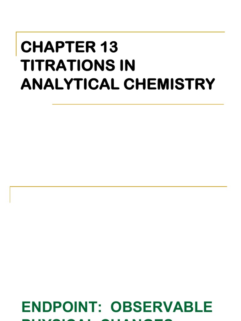 Titrations PDF Titration Chemistry