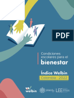 2022 Índice Welbin Colombia Condiciones Escolares para El Bienestar