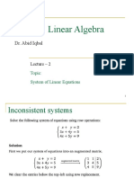 BSI-111 Linear Algebra: Dr. Abid Iqbal