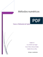 Métodos Numéricos: Tarea 2: Polinomio de Taylor