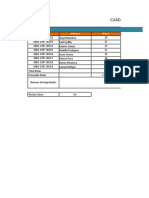 Cuadro de Calificaciones: Sección Única