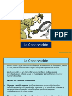 La Observacion Cientifica