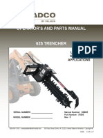 Operator'S and Parts Manual 625 Trencher: Universal Skid Steer Applications