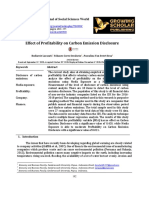 Effect of Profitability On Carbon Emission Disclosure: The International Journal of Social Sciences World