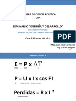 Seminario "Energía Y Desarrollo": Carrera de Ciencia Política UBA