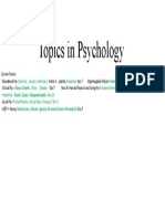 Current Trends in Psychology Topics