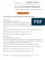 Variables Aléatoires Réelles: Exercice