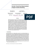 Neural Scene Representations with Single-Evaluation Rendering