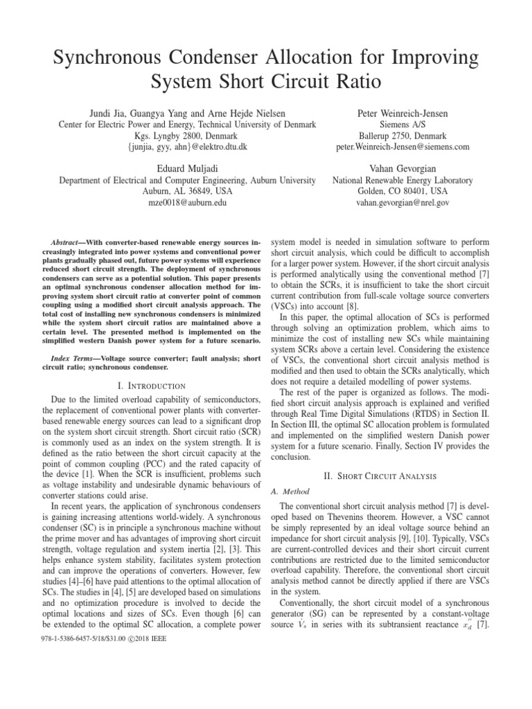Synchronous condenser allocation improving scr download free pdf