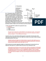 BIO 181 Lab Quiz 10-Photosynthesis - Answers