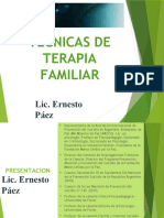 Tecnicas de Terapia Familiar: Lic. Ernesto Páez