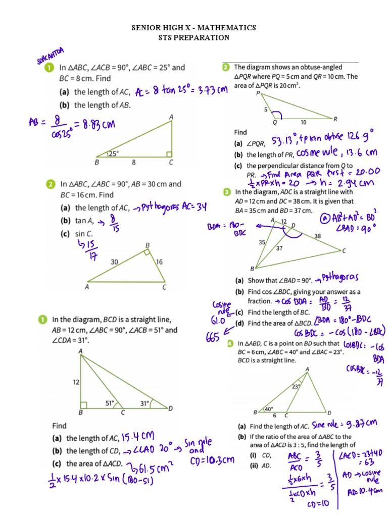 Senior High Math STS Preparation Guide | PDF | Science & Mathematics ...