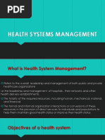 Health Systems Management 2023