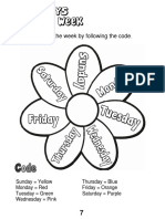 Days Week Flower Colouring Page