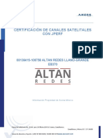 Certificación de Canales Satelitales Con Jperf: 00136415-100758 ALTAN REDES LLANO-GRANDE EB370