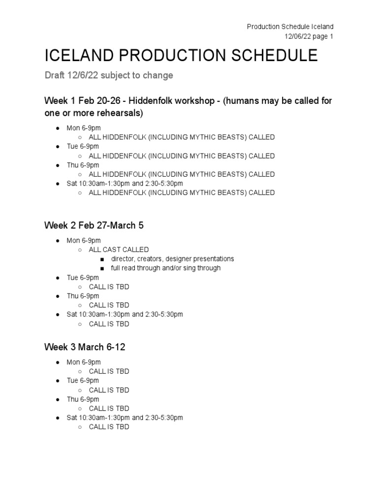 Schedule PDF