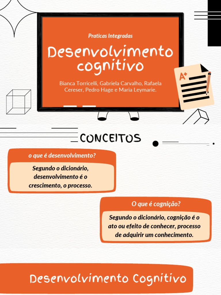 Jean Piaget e A Teoria Do Desenvolvimento Cognitivo Infantil - Miclas,  Rebeca, Williana e Yasmin, PDF, Pensamento