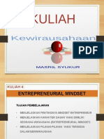 Kuliah 4 Kwu - Enterpreneural Mindset