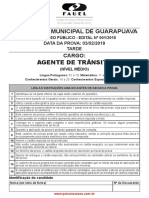 Guarapuava 01 2019 Edital 014 Prova 03 02 Agente de Transito