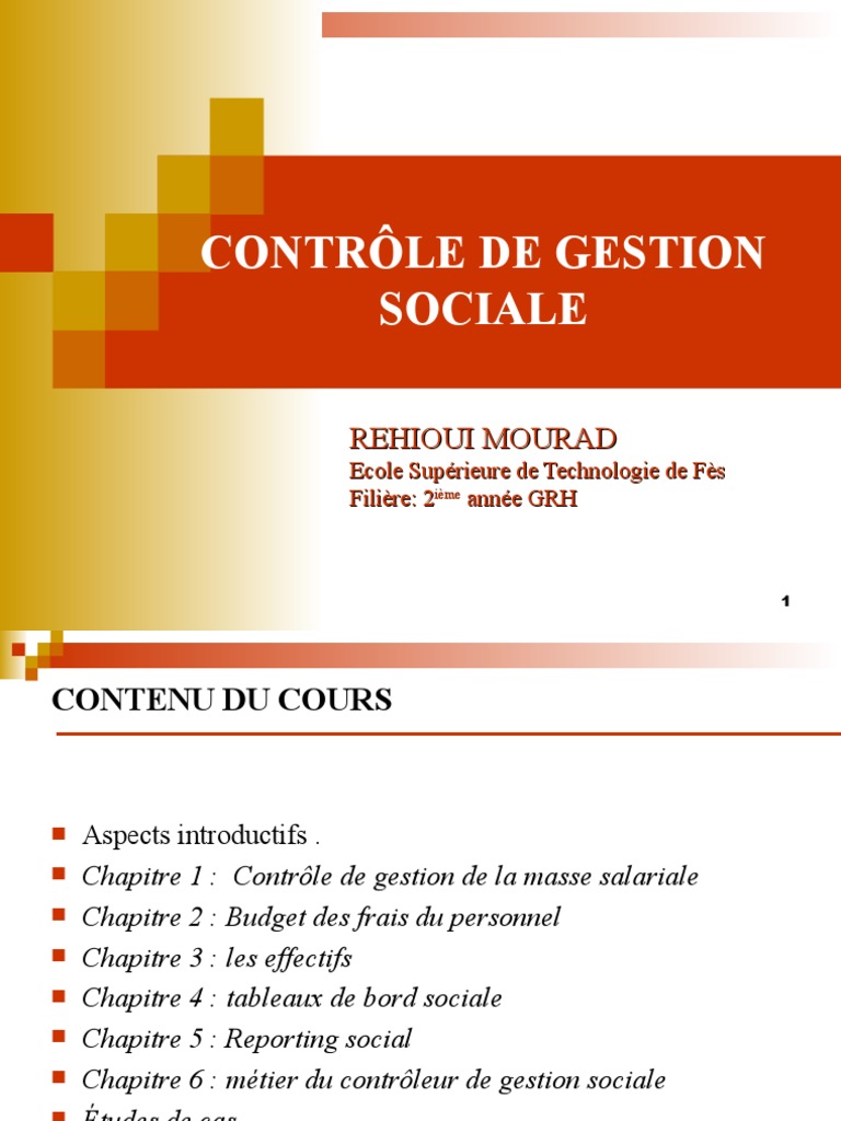 Controle de Gestion Social | PDF | Salaires | Gestion des ressources ...