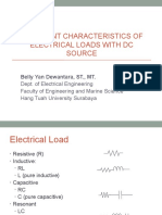 Transient Characteristics of Electrical Loads With DC Source