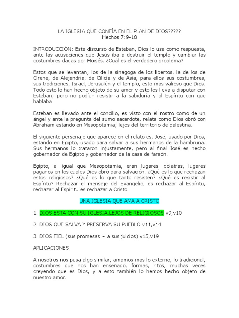 La Iglesia Que Confía en El Plan de Dios | PDF