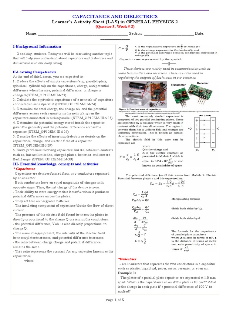 Capacitors and Dielectrics Overview | PDF | Capacitor | Capacitance