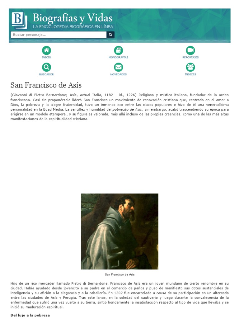 Biografia de San Francisco de As s - 1706639732
