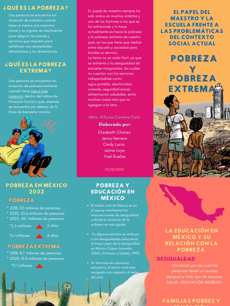 Tríptico sobre pobreza y desigualdad en México | PDF | Pobreza ...