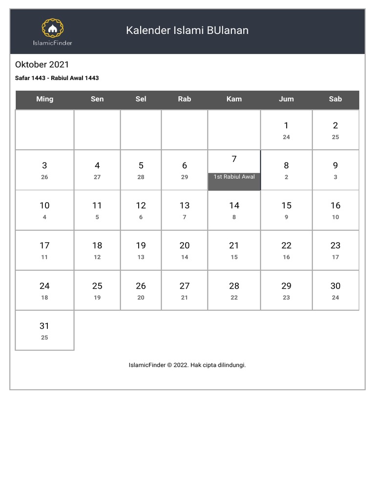 Kalender Islami | PDF