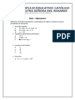 Guía - Laboratorio: Indicaciones: Desarrollar Ordenadamente, Se Desarrollará en El Cuaderno. Se Tomará en Cuenta El