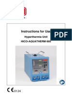 Instructions For Use: Hyperthermia Unit Hico-Aquatherm 660
