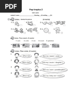 Pop Tropica 2 Unit 1-2 Exam