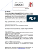 Conciliación alimentos 400 soles