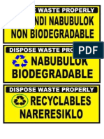 Waste Disposal - Signages