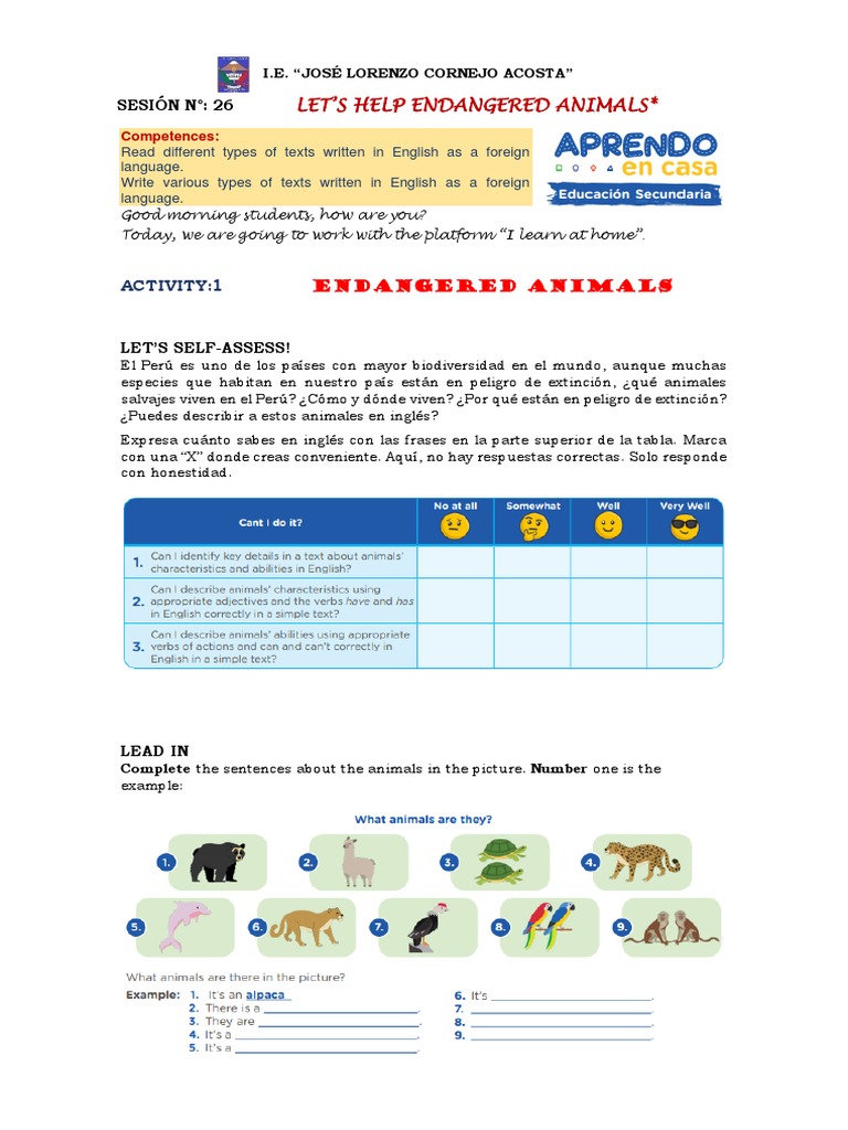 Sesion 26 Ingles Quinto Secundaria PDF Linguistics